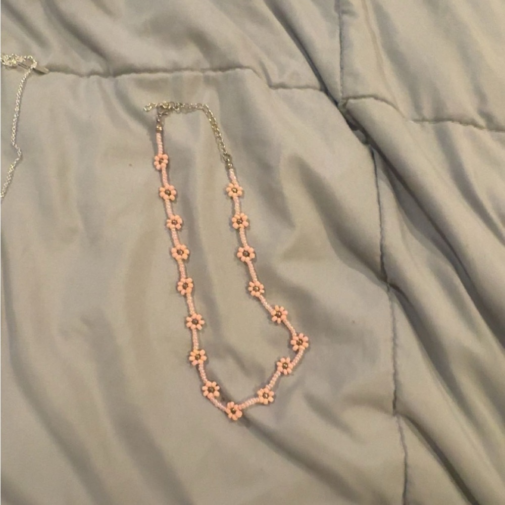 T.J.Maxx Pink Floral Necklace
